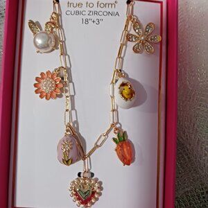 True to Form - Cubic Zirconia Easter Necklace with 3" extention.